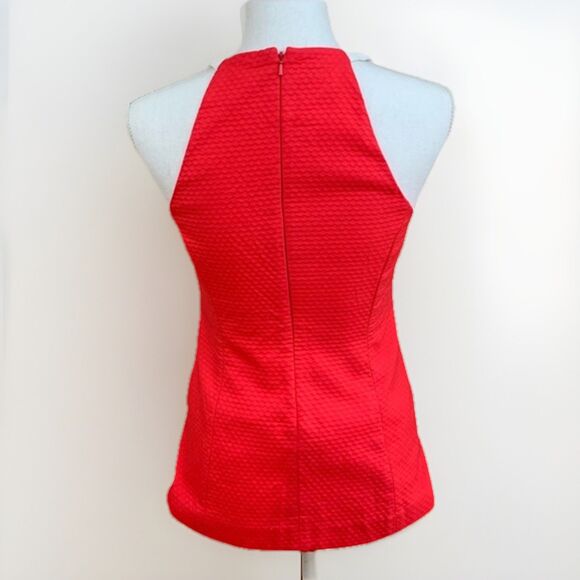 Lilly Pulitzer Annabelle Halter Top island coral red orange Size 4 Small - Picture 3 of 7